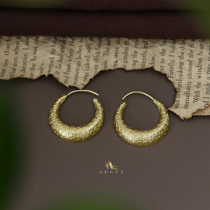 Golden Hart Hoop Earring