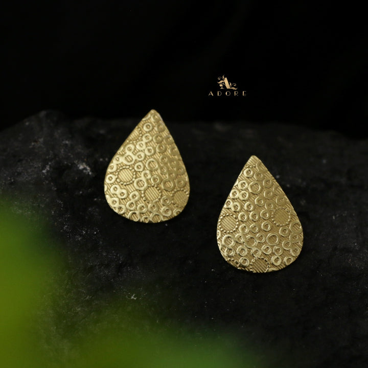 Golden Bubble Drop Earring