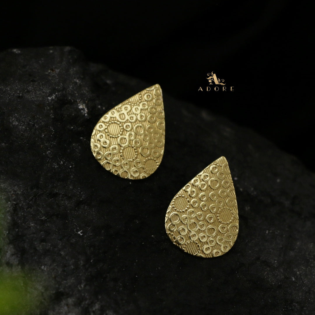 Golden Bubble Drop Earring