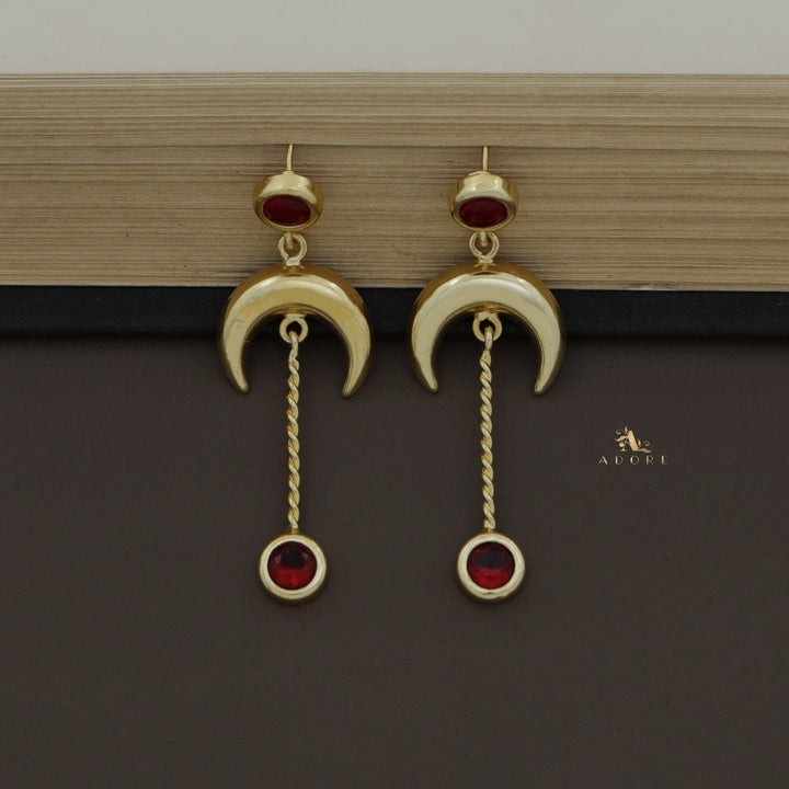 Moon Glossy Earring