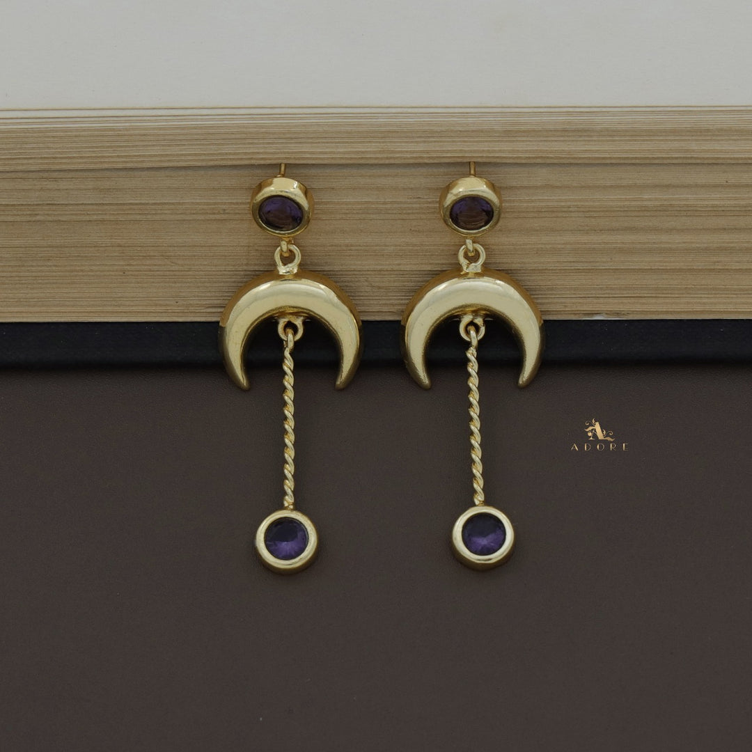 Moon Glossy Earring