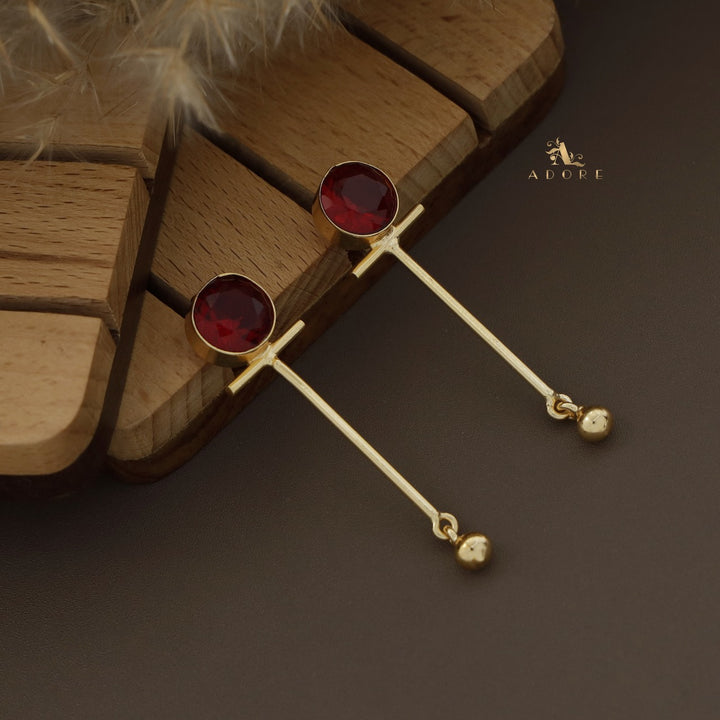 Alvida Golden Glossy Earring