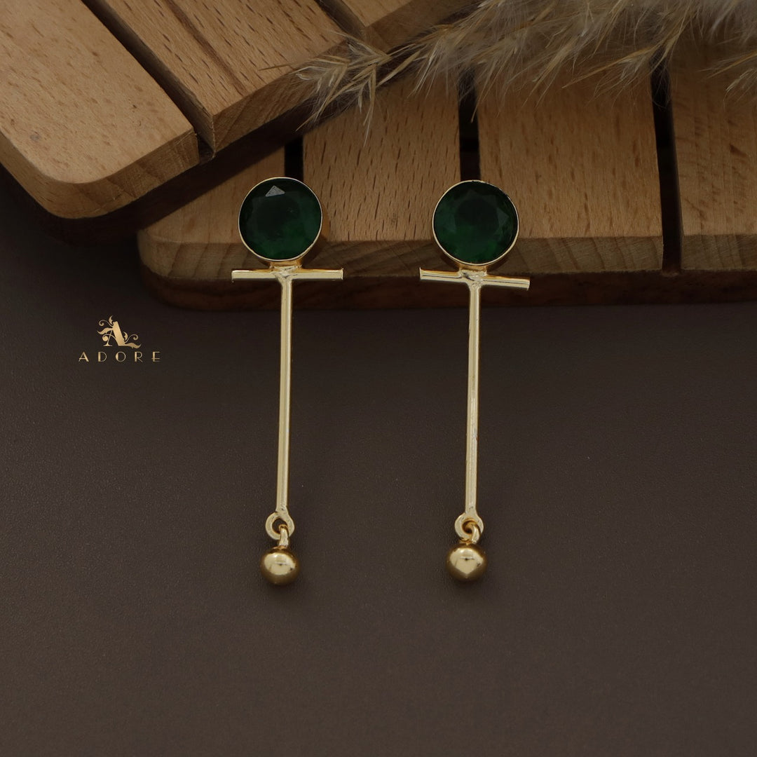 Alvida Golden Glossy Earring