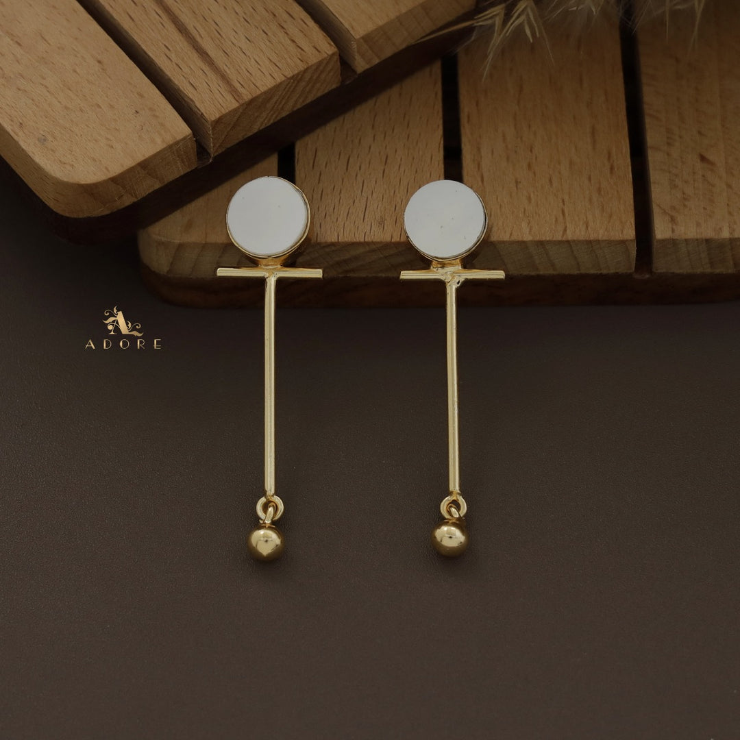 Alvida Golden Glossy Earring