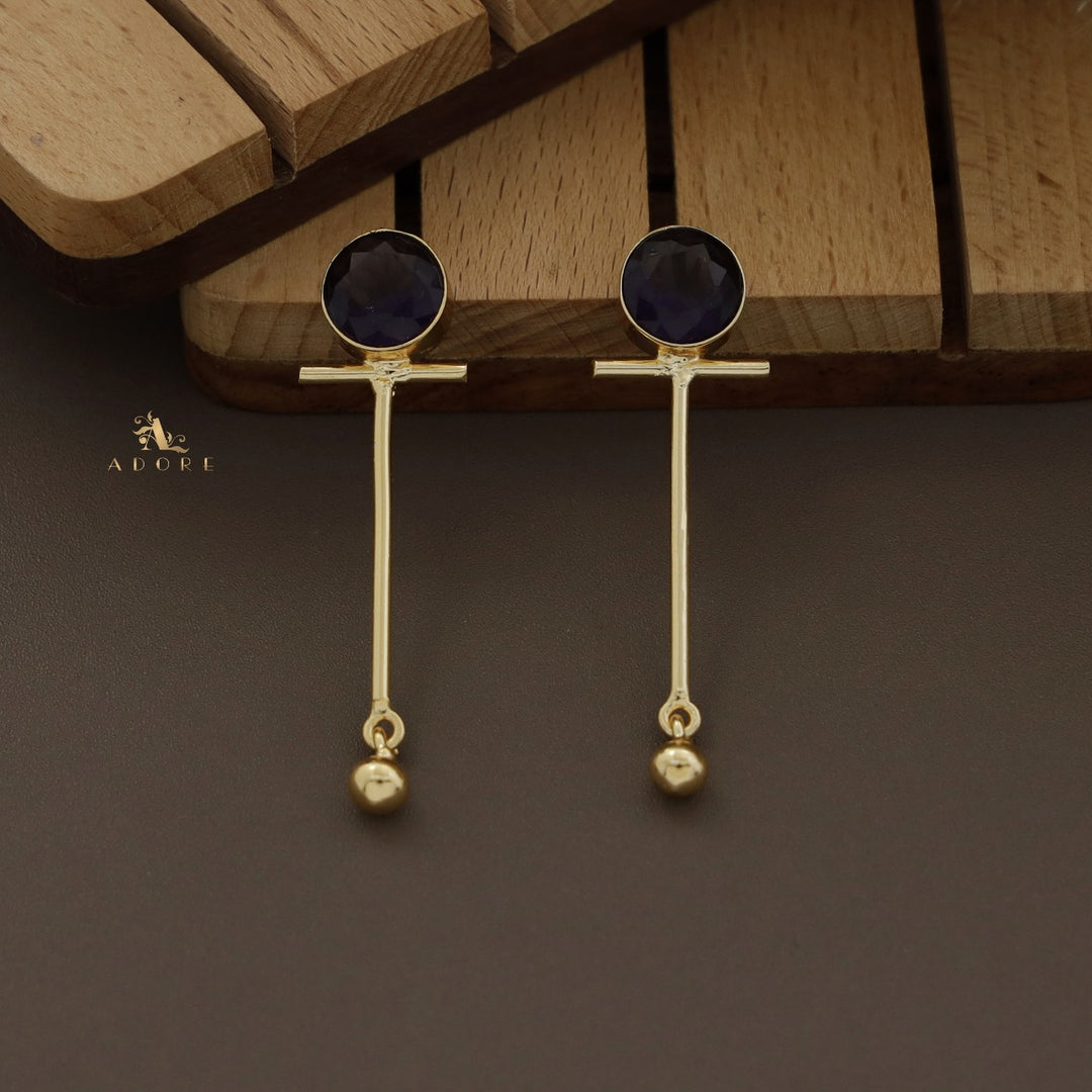 Alvida Golden Glossy Earring