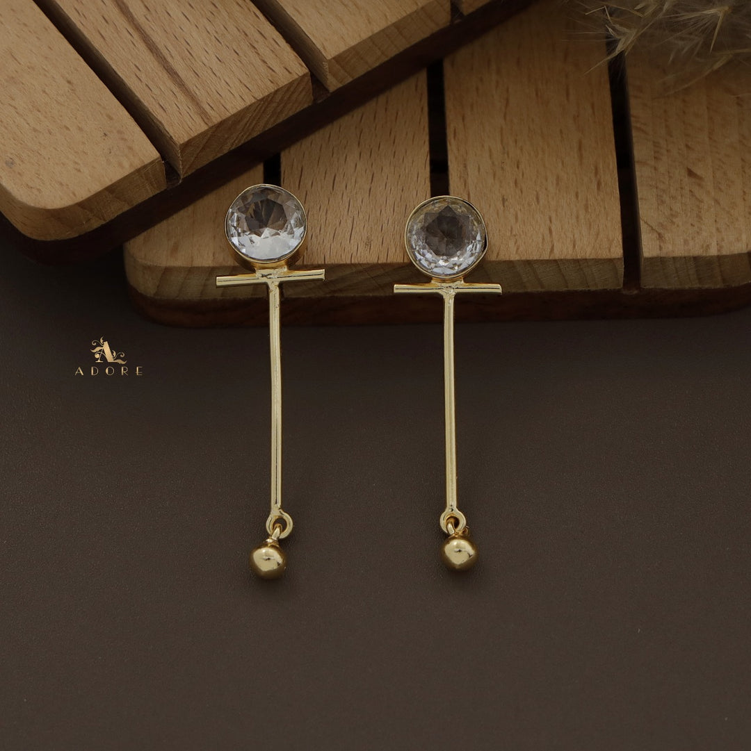 Alvida Golden Glossy Earring