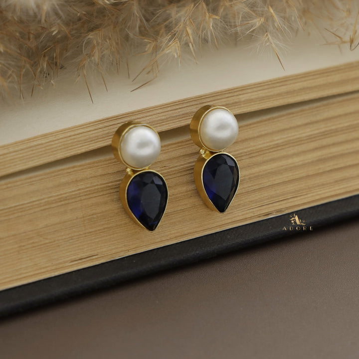 Melva Glossy Pearl Drop Earring