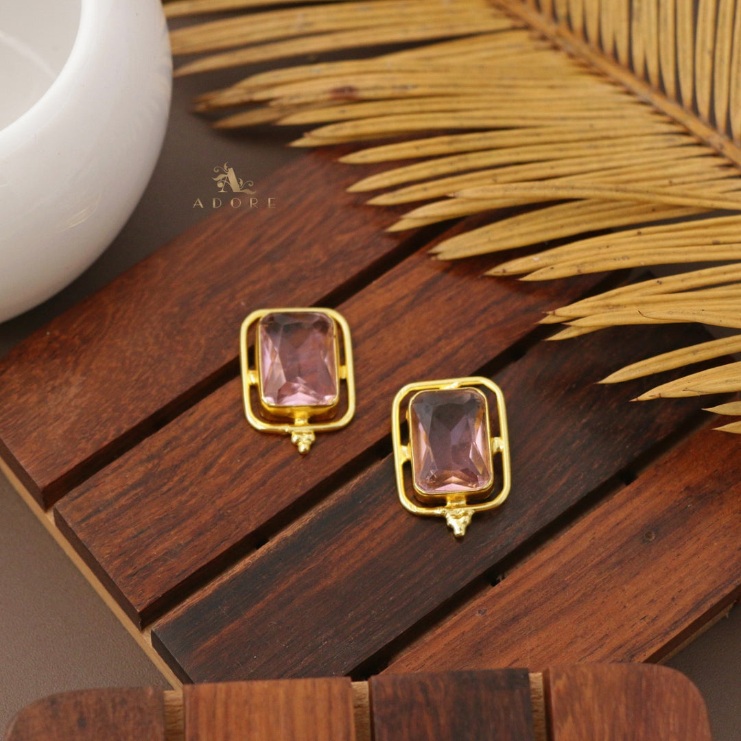 Tinashy Rectangle Glossy Earring