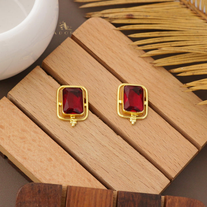 Tinashy Rectangle Glossy Earring