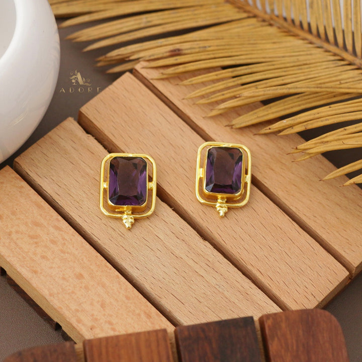 Tinashy Rectangle Glossy Earring