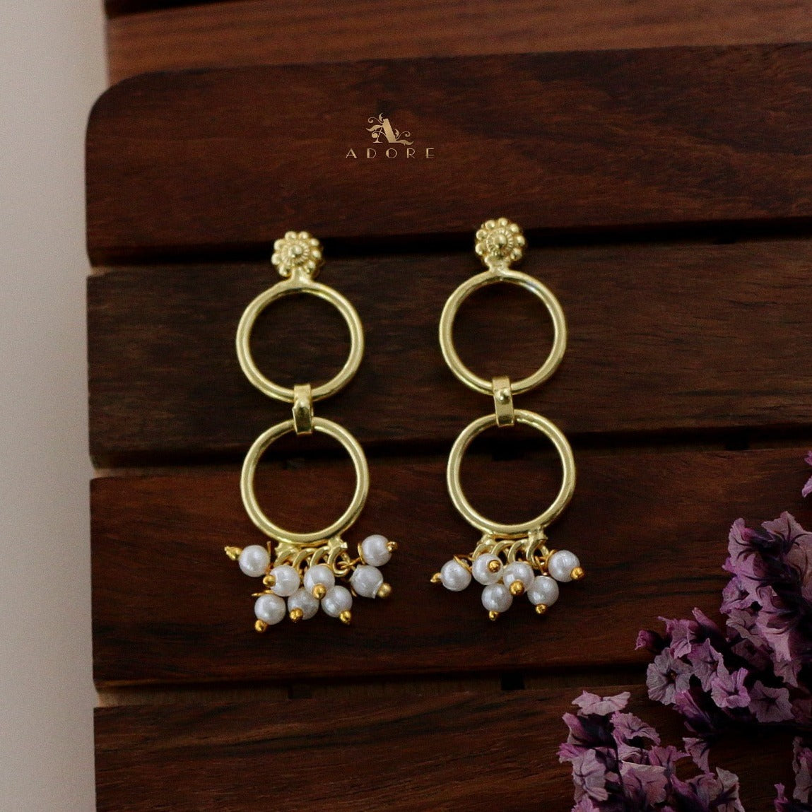 Round Gold Drop Bali Earrings with Crystals Worn By Keerthy Suresh – Suhani  Pittie