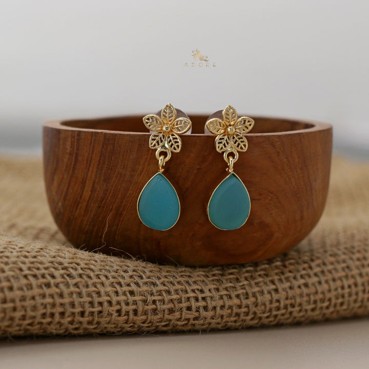 Raw Stone Pavani Flower Drop Earring