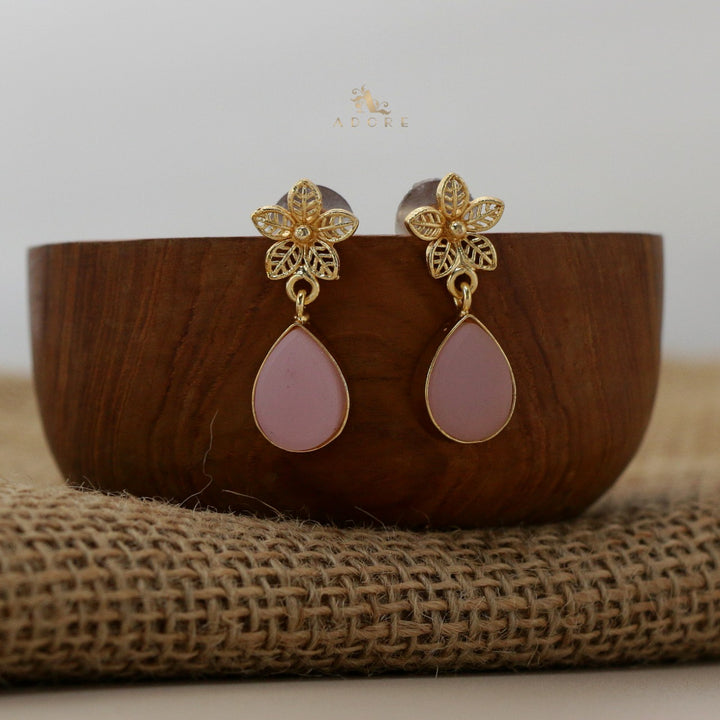 Raw Stone Pavani Flower Drop Earring