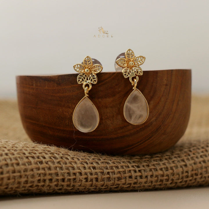 Raw Stone Pavani Flower Drop Earring