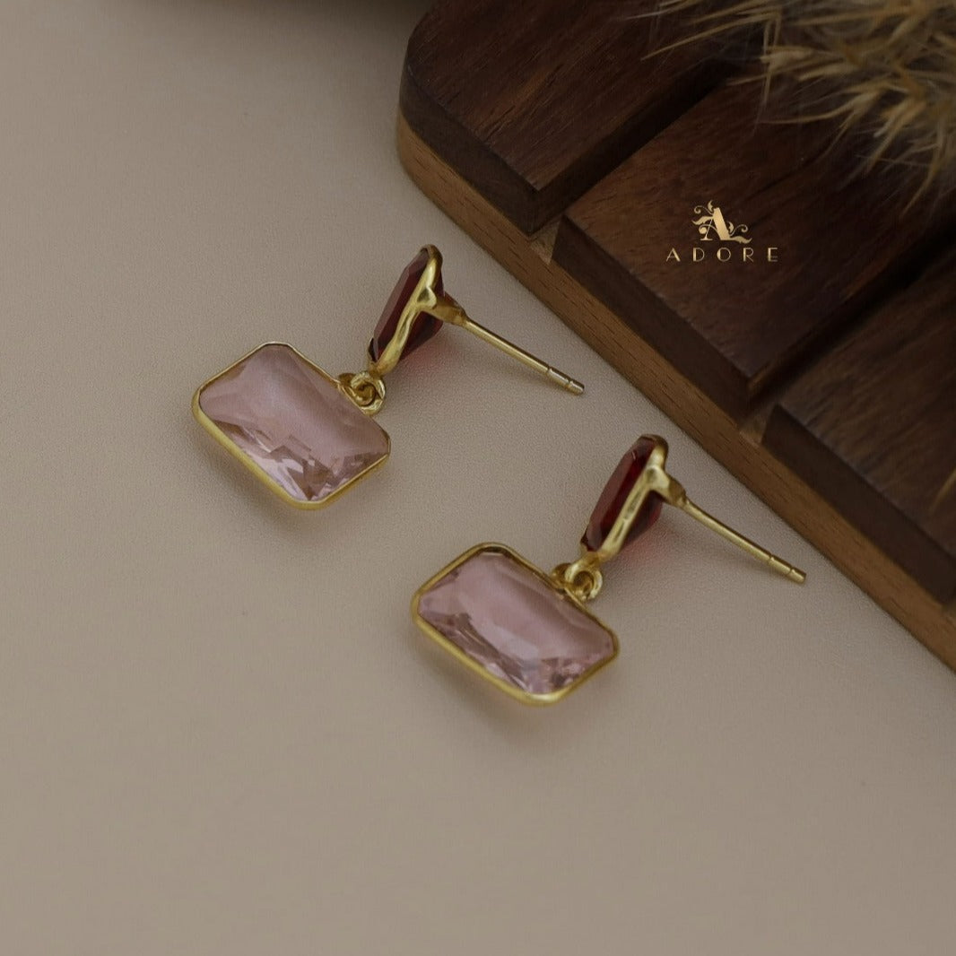 Tinashe Glossy Dual Rectangle Earring