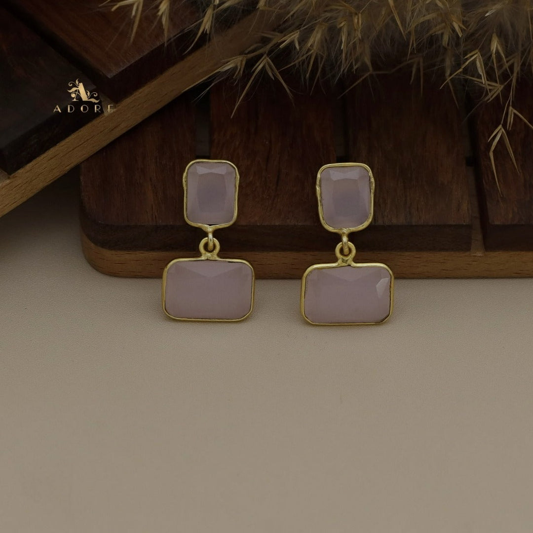 Tinashe Glossy Dual Rectangle Earring