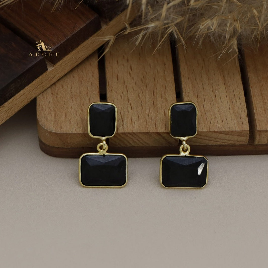 Tinashe Glossy Dual Rectangle Earring