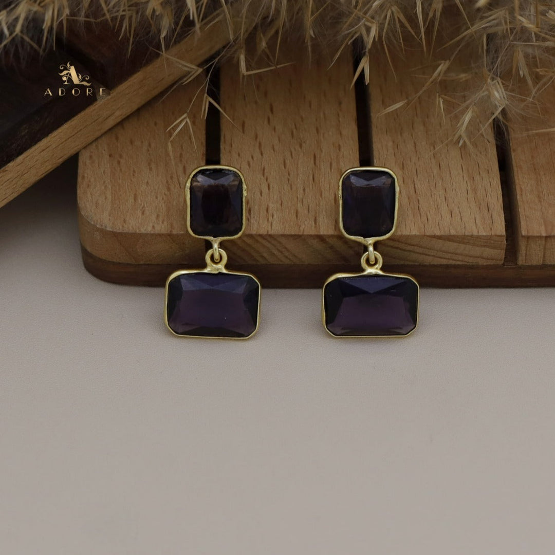 Tinashe Glossy Dual Rectangle Earring