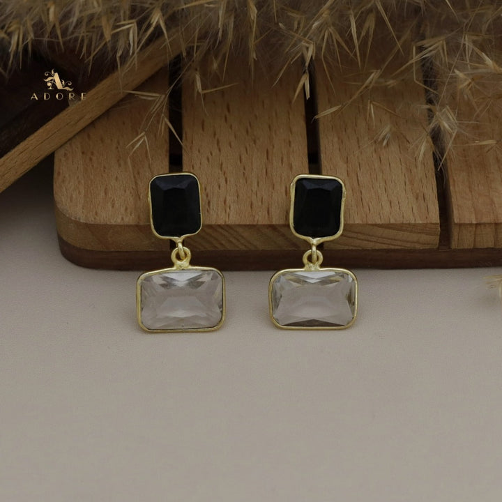 Tinashe Glossy Dual Rectangle Earring