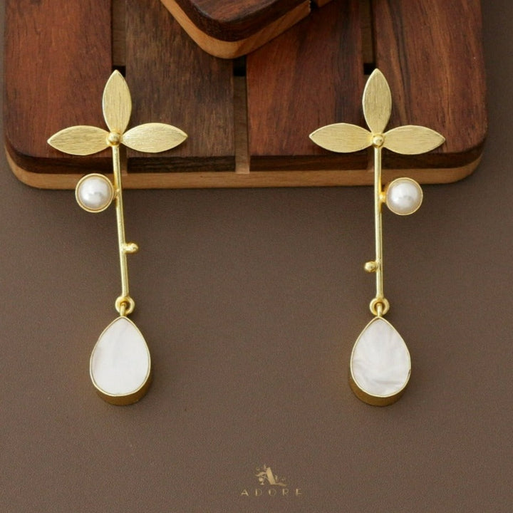 Prerana Leafy MOP Earring