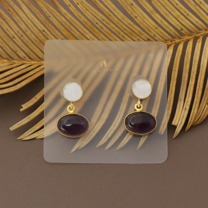 Rhea MOP Glossy Oval Earring