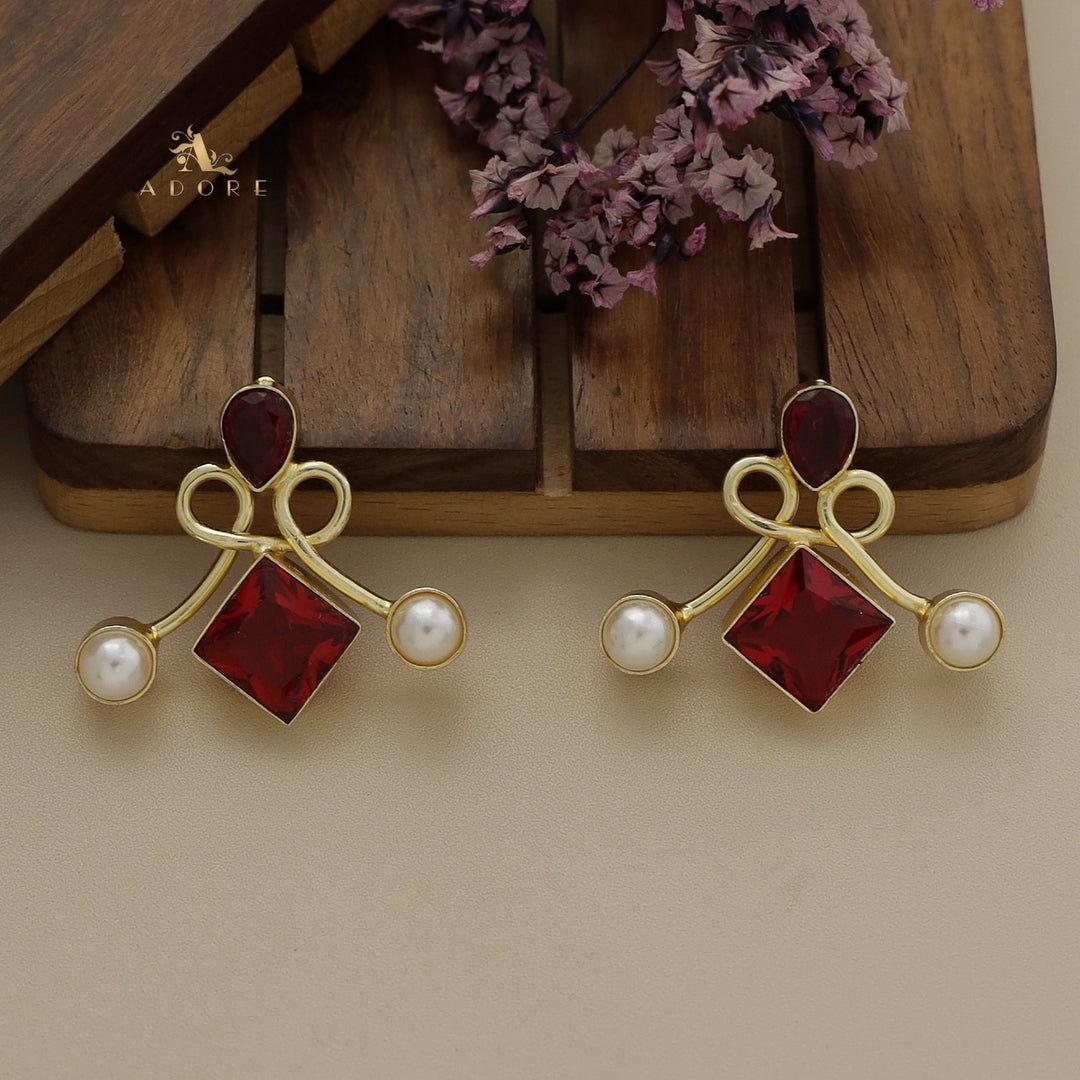 Alana Glossy Diamond And Drop Earring