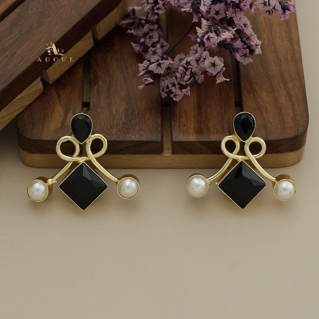 Alana Glossy Diamond And Drop Earring