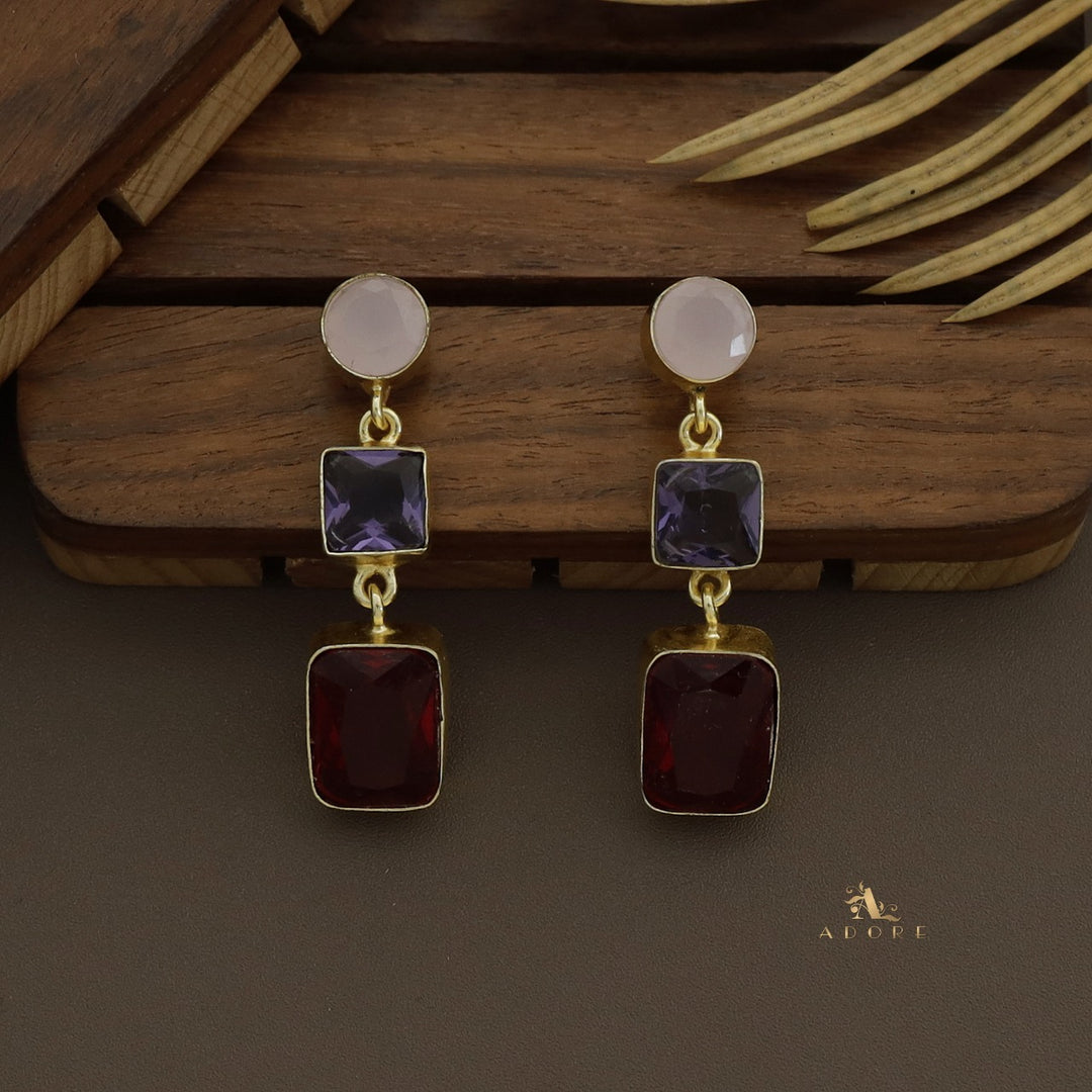 Multicolour Rosalie Glossy Earring