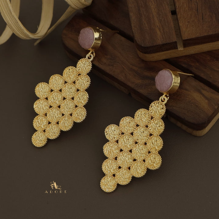 Golden Nixa Honey Comb Earring