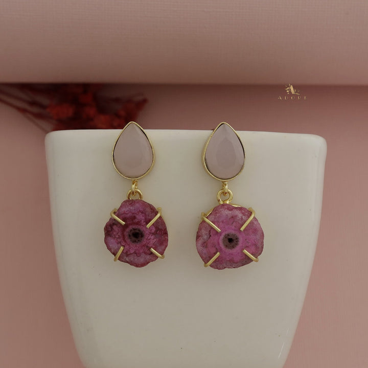 Tena Glossy Drop + Solar Agate Earring