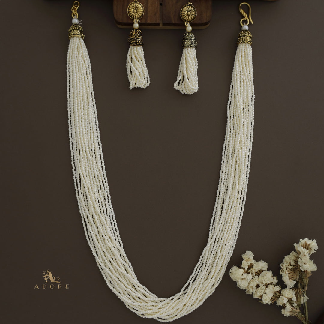 Nishka Long Neckpiece With Earring