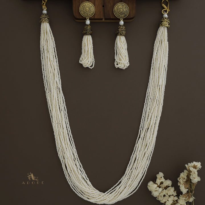 Nishka Long Neckpiece With Earring