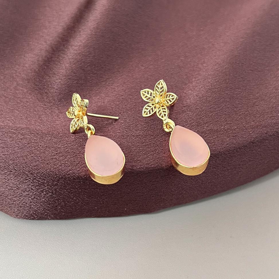 Raw Stone Pavani Flower Drop Earring