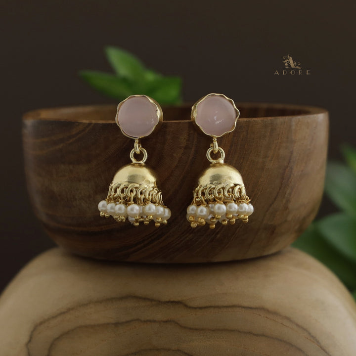 Nayeli Golden Pearl Jhumka